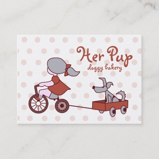 Customizable Her Pup Chubby Punch &amp; Business Card