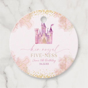 Her Royal Five-Ness Princess 5th Birthday Party Favor Tags