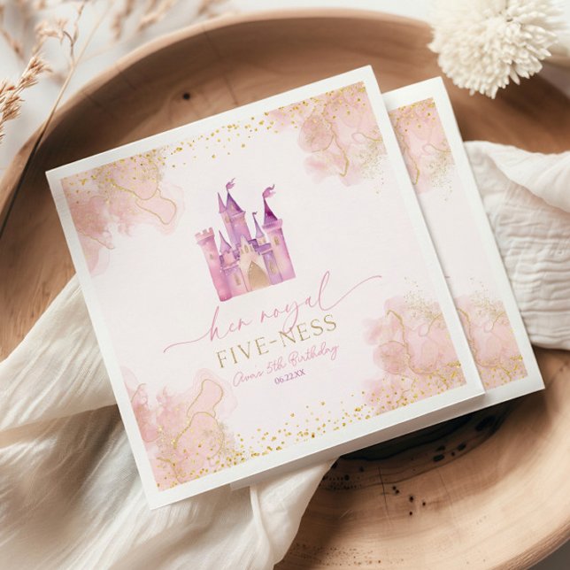 Her Royal Five-Ness Princess 5th Birthday Party Napkins (Creator Uploaded)
