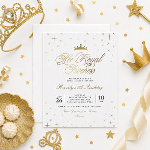 Her Royal Fiveness Princess 5th Birthday Invitation