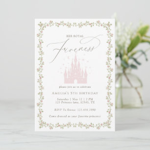 Her Royal Fiveness Princess 5th Birthday Party Invitation