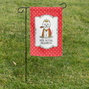 Her Royal Highness Queen Westie Dog Cute Garden Flag