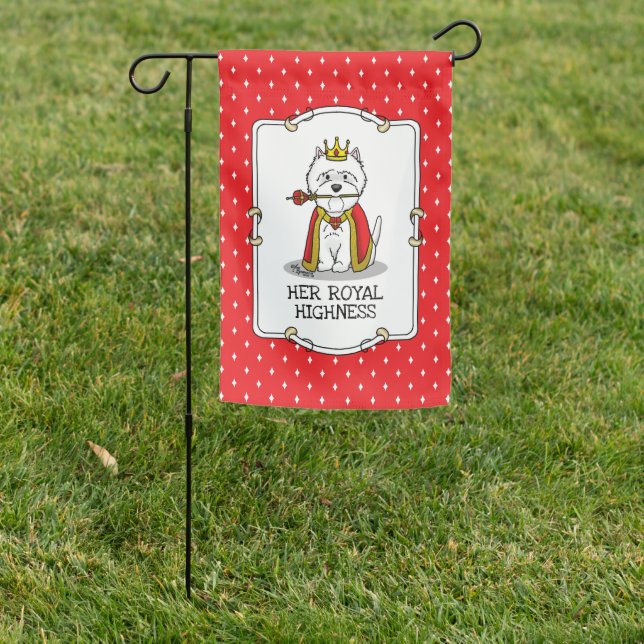 Her Royal Highness Queen Westie Dog Cute Garden Flag (In SItu)