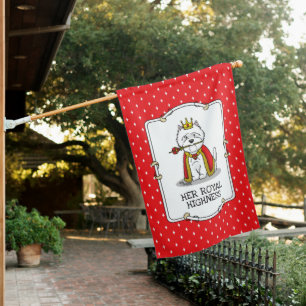 Her Royal Highness Queen Westie Dog Cute House Flag