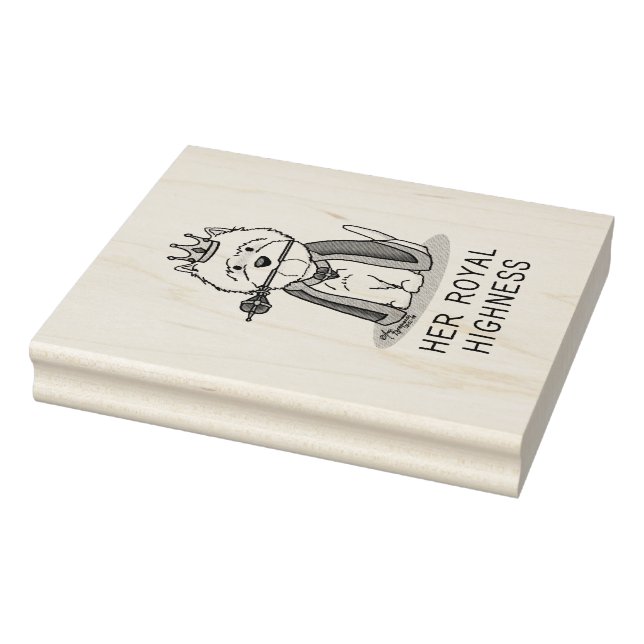 Her Royal Highness Queen Westie Dog Rubber Stamp (Stamp)