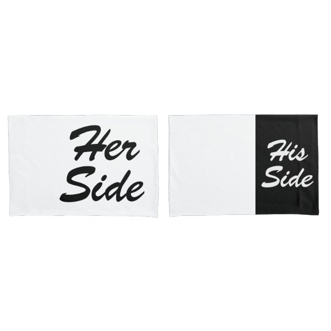 Her Side His Side Hilarious Marriage Pillowcase (Front-Set)