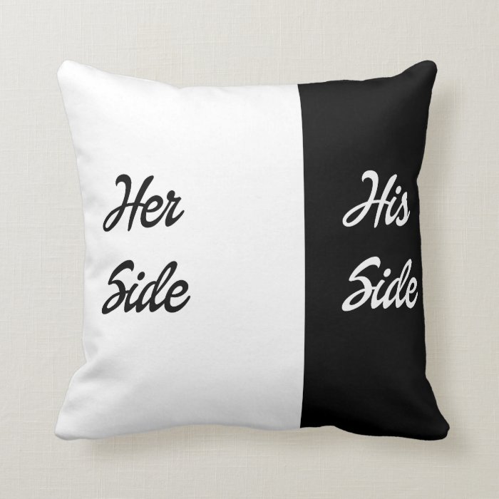 Her Side His Side Pillow