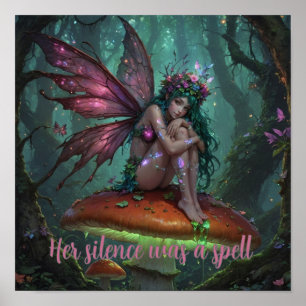 Her silence was a spell poster