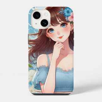 Her Sky-Blue Gaze iPhone / iPad Case