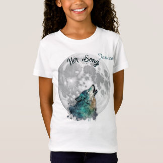 "Her Song" Wolf and Moon Girl's Custom  T-Shirt