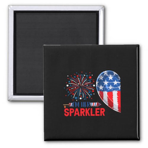 Her Sparkler 4th Of July Funny Couple Costume Patr Magnet