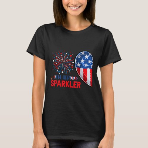 Her Sparkler 4th Of July Funny Couple Costume Patr T_Shirt