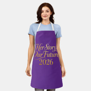 Her Story. Our Future. 2026 – Elegant Gold Women’s Apron