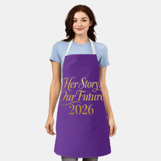 Her Story. Our Future. 2026 – Elegant Gold Women’s Apron