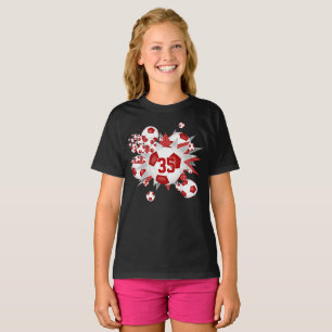 her team jersey number soccer balls stars red T-Shirt
