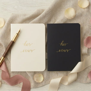 Her Vows & His Vows Foil Pocket Notebook Set