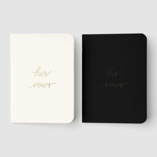 Her Vows & His Vows Foil Pocket Notebook Set