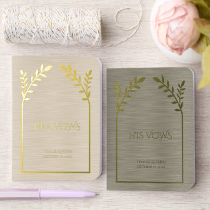 Her Vows His Vows Gold Metallic in Gold Foil Vow Books