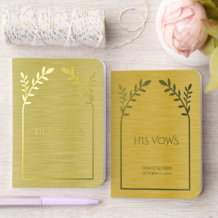 Her Vows His Vows Gold Metallic in Gold Foil Vow Books