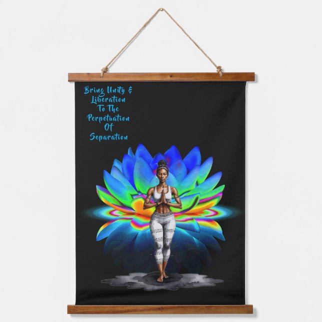 Her Wisdom Liberation Wood Topped Wall Tapestry (Front)