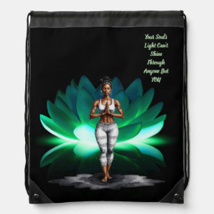 Her Wisdom Soul Light Drawstring Backpack