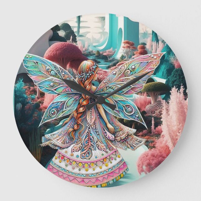 Her World Of Magical Wonder Large Clock (Front)