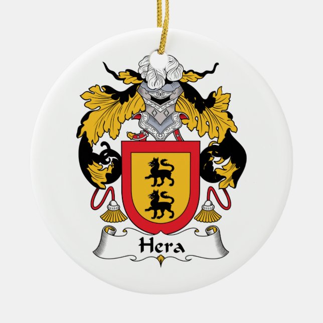 Hera Family Crest Ceramic Ornament (Front)