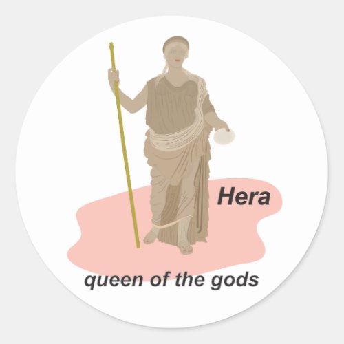  Hera queen of the gods Classic Round Sticker