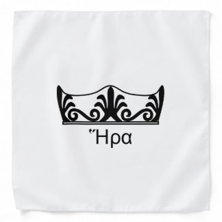 Hera’s crown (Greek Font) Bandana