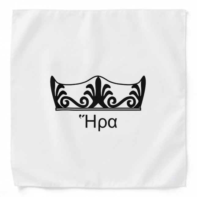 Hera’s crown (Greek Font) Bandana (Front)