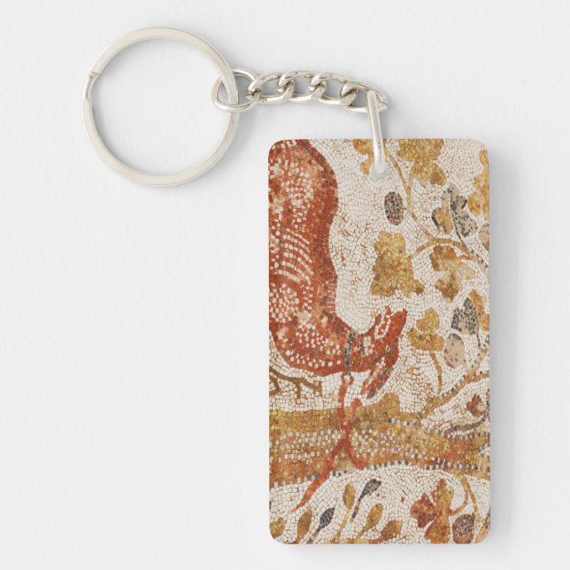 Heraclea Dog Mosaic Keychain (Front)
