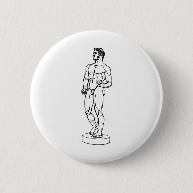 heracles, hercules, mythology, greek, atalanta, fa button (Front)