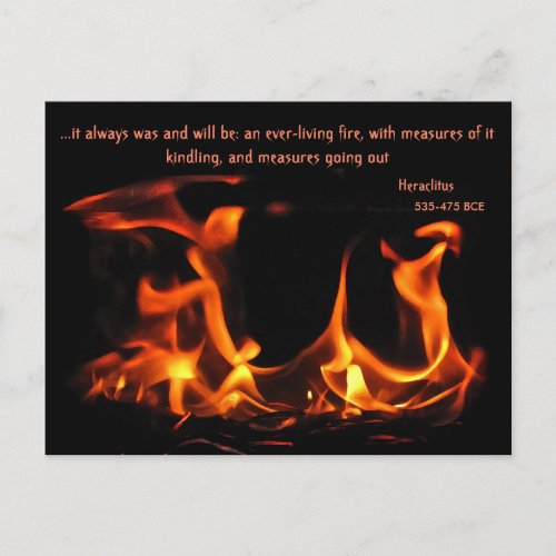 Heraclitus Everlasting Fire Postcard