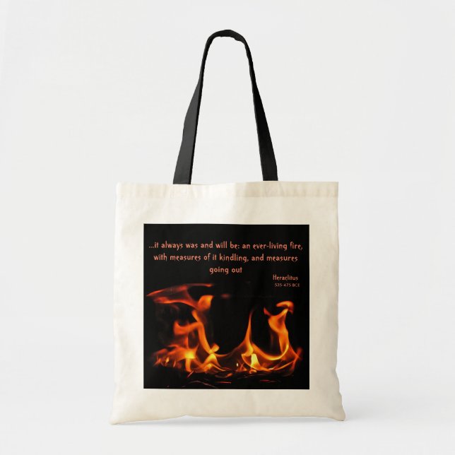 Heraclitus Everlasting Fire Tote Bag (Front)