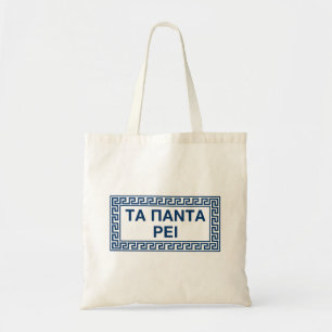 Heraclitus Quote Ancient Greek: Everything Changes Tote Bag