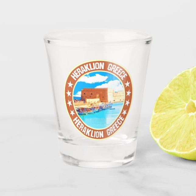 Heraklion                                          shot glass (Front)