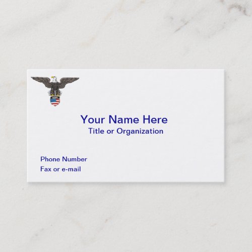Heraldic American Bald Eagle Business Card