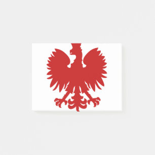 Heraldic Animal Eagle Red Silhouette Crown Post-it Notes
