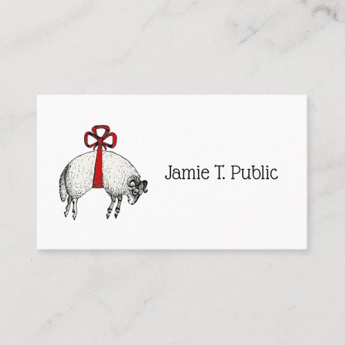 Heraldic Banded Fleece Ram Sheep Crest Emblem Business Card