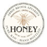 Heraldic Bee Raw Hand Bottled Honey Sticker