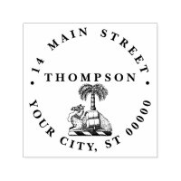 Heraldic Camel Palm Tree Coat of Arms Emblem