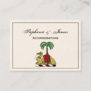 Heraldic Camel Palm Tree Color Coat of Arms Business Card