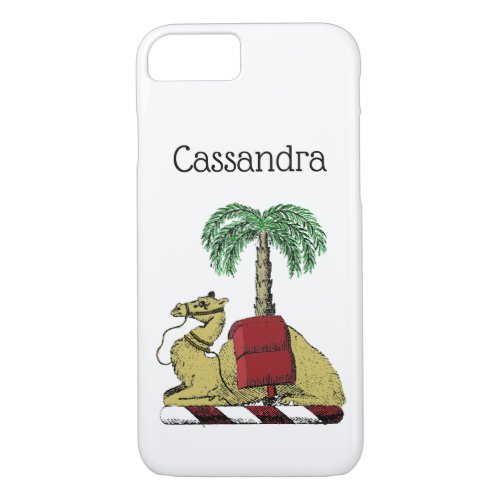 Heraldic Camel Palm Tree Color Coat of Arms iPhone 87 Case