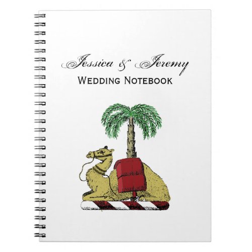 Heraldic Camel Palm Tree Color Coat of Arms Notebook
