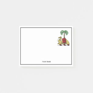 Heraldic Camel Palm Tree Color Coat of Arms Post-it Notes