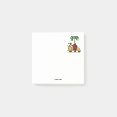 Heraldic Camel Palm Tree Color Coat of Arms Post_it Notes