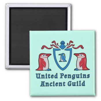 Heraldic Cartoon Penguins Magnet by LVMENES at Zazzle