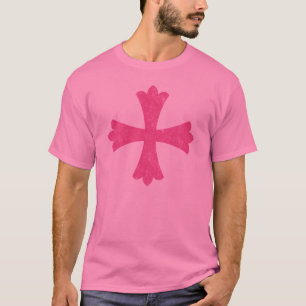 Heraldic Cross Patonce Graphic Design T-Shirt