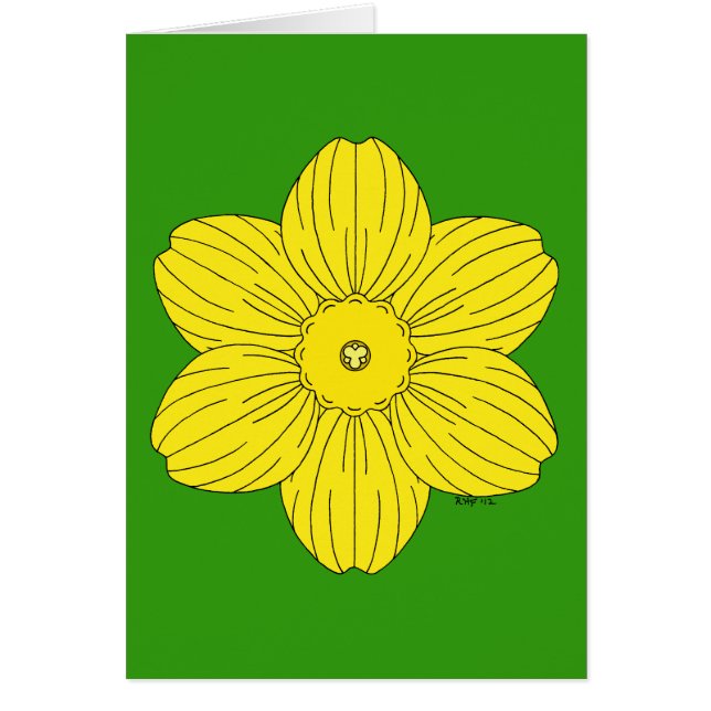 Heraldic Daffodil Greeting Card (Front)