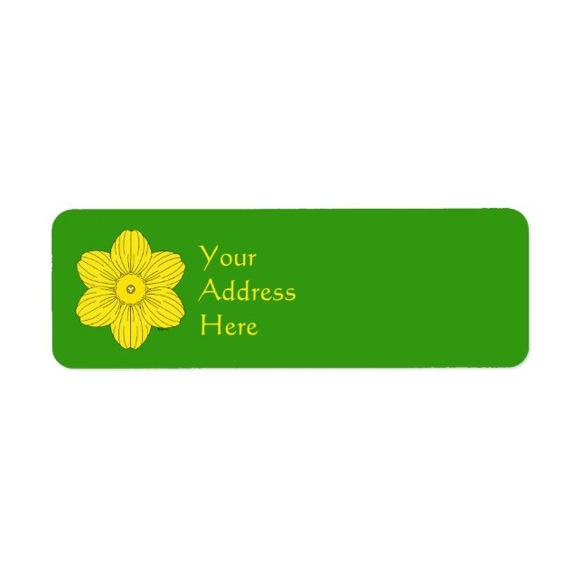 Heraldic Daffodil Label (Front)